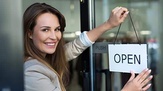 open business sign