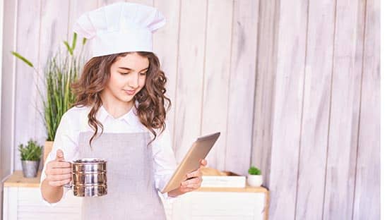 child kitchen cook cooking apron folk