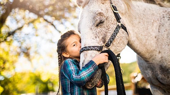 horse with child