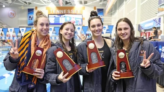 Three-peat: Virginia women’s swimming wins third national title in a row