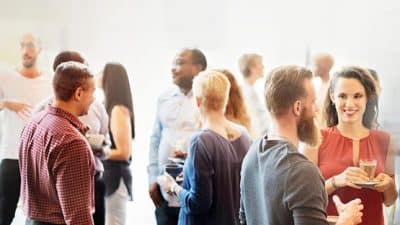 business meeting mixer