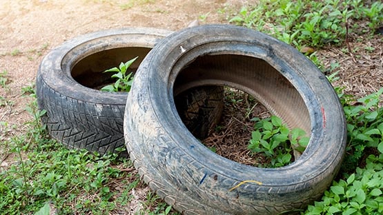 recycling old tires