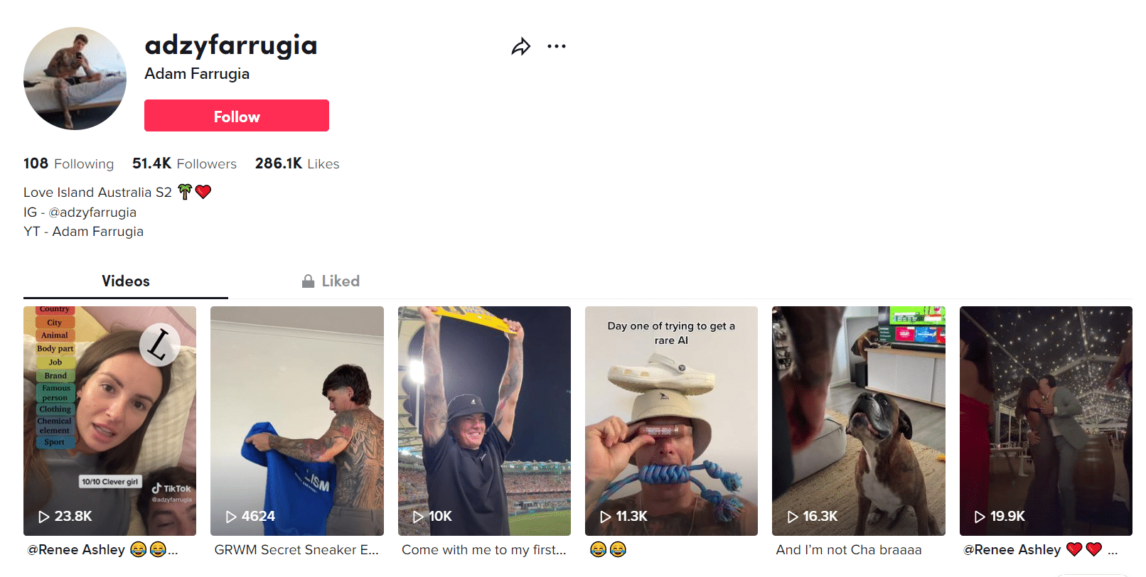 Adam Farrugia TikTok