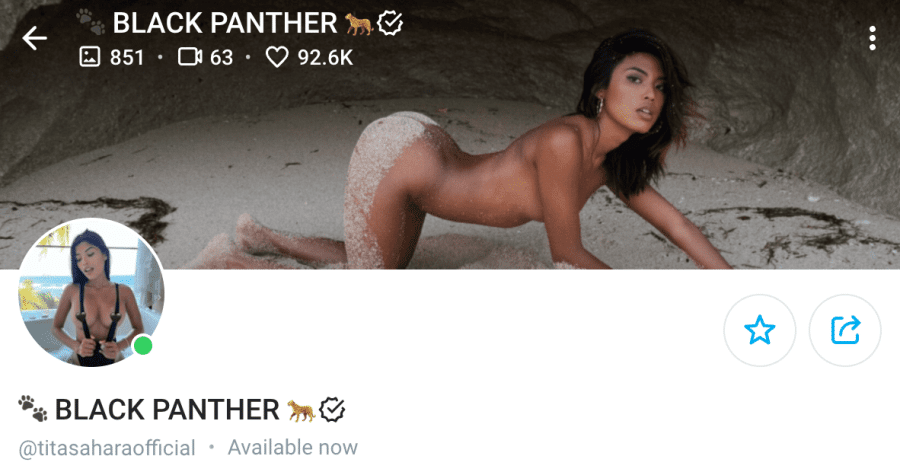 Black Panther OnlyFans page