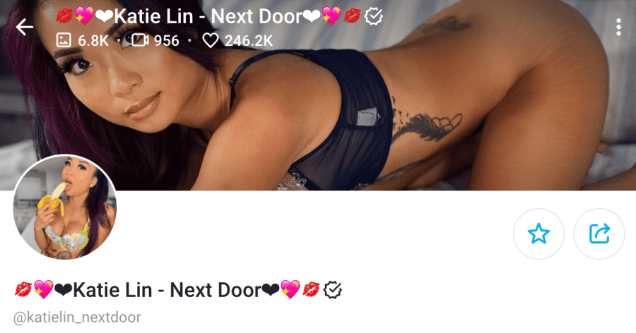 Katie Lin OnlyFans page
