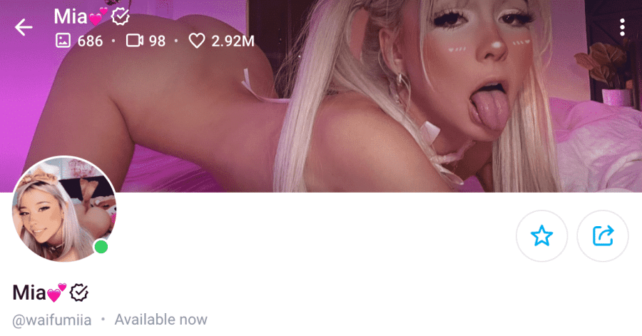 Mia OnlyFans page