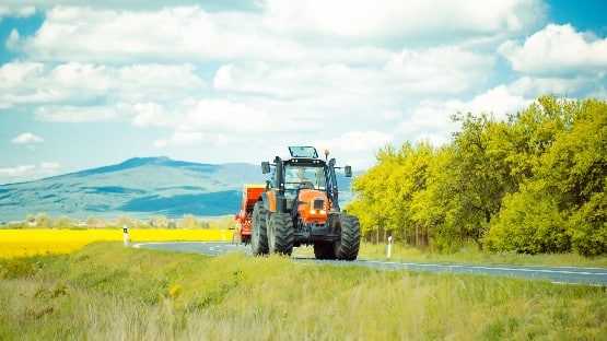 farm tractor road