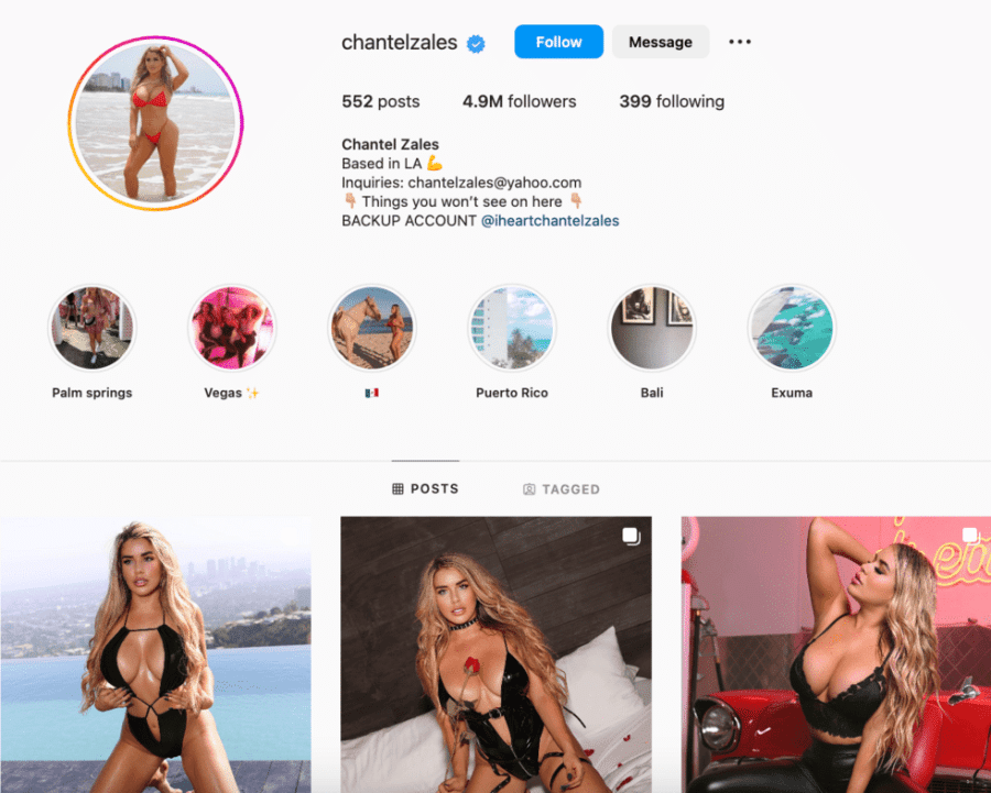 Chantel Zales Instagram