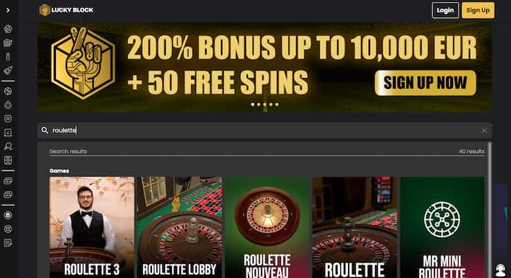 Lucky Block Roulette Casino