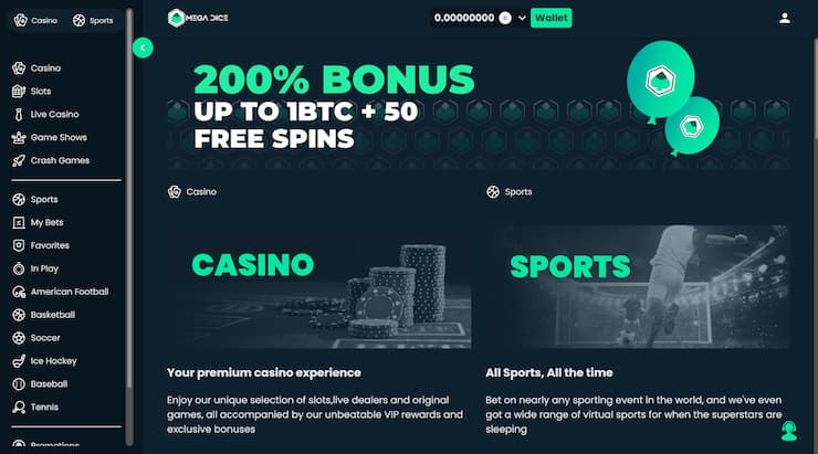 Mega Dice top Crypto Gambling Site