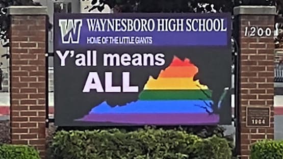 WHS pride sign