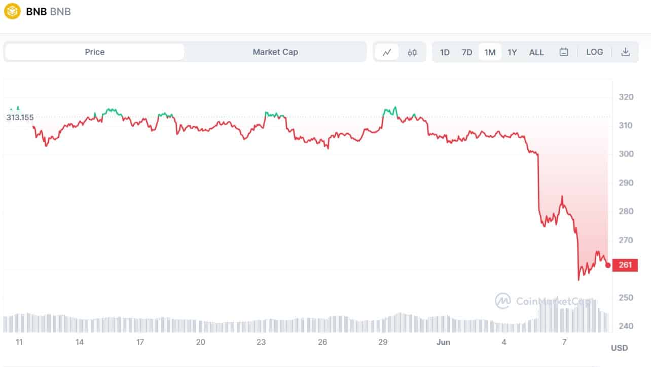 bnb price chart 9.06