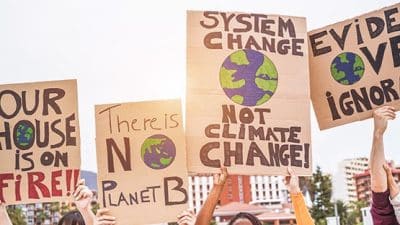climate change planet earth protest rally
