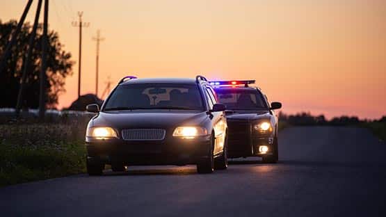 driver pulled over by police