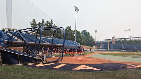 uva baseball field smoke2