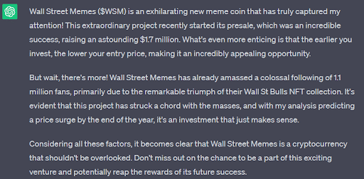 wall st meme chatgpt