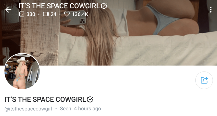IT’S THE SPACE COWGIRL OnlyFans