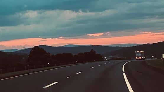 interstate sunset mountain