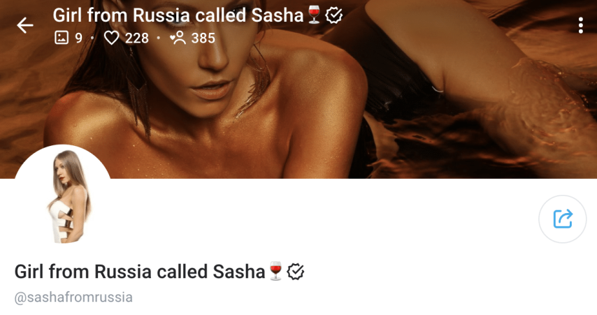 Girl from Russia called Sasha OnlyFans