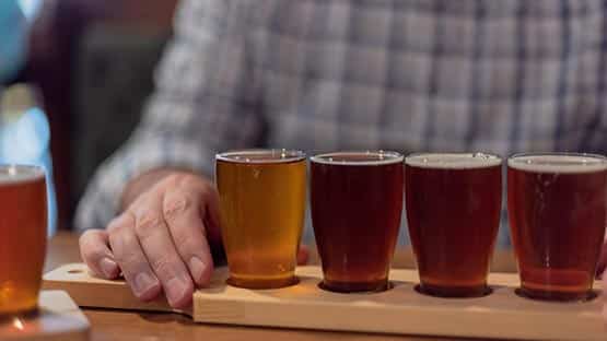 craft beer flight