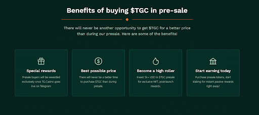 buying TGC presale