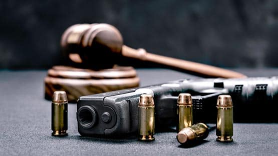 firearm courtroom gavel bullets