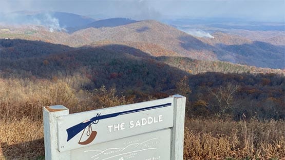 blue ridge parkway smoke wildfire