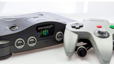 nintendo 64 game console and controller