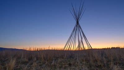 indian tepee on reservation