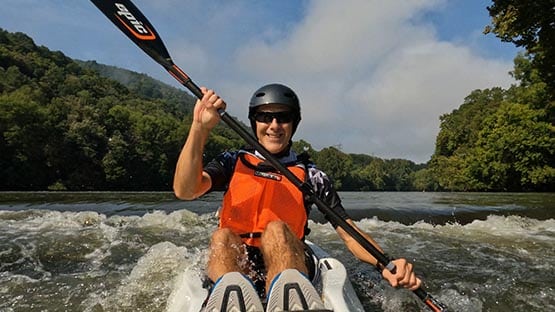 kayaker in water