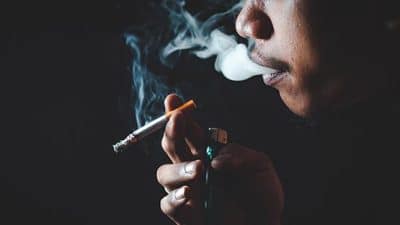 smoker with lighter