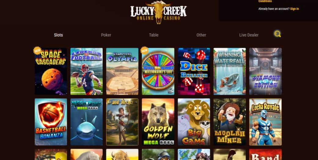 offshore casinos lucky creek casino games