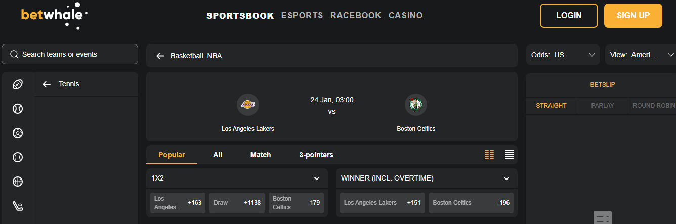 best online sportsbook betwhale nba