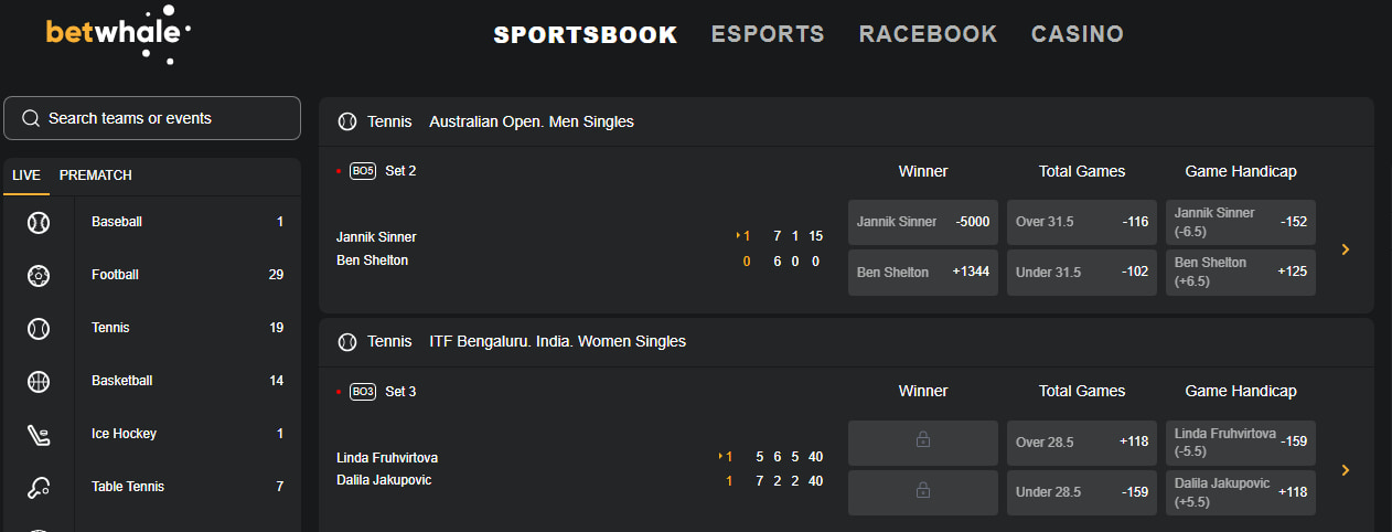 west virginia betting sites betwhale tennis odds
