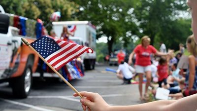 flag july fourth independence day parade gypsy hill park staunton