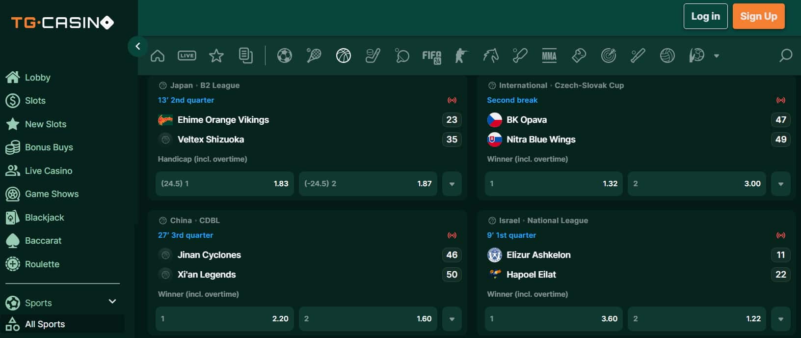 TG Casino - leading sports betting site on Telegram available for NY bettors