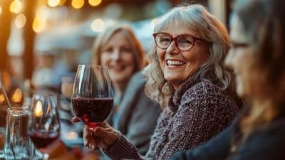 wine woman bar restaurant senior