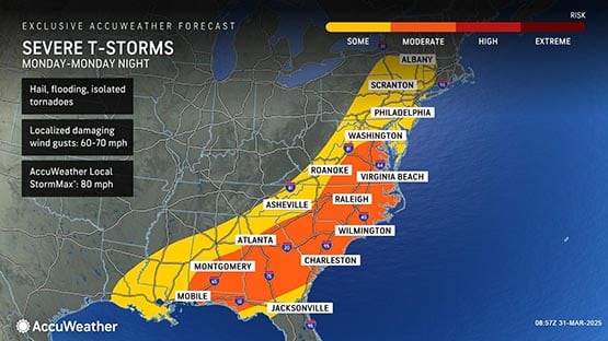 severe weather Virginia hail tornado accuweather