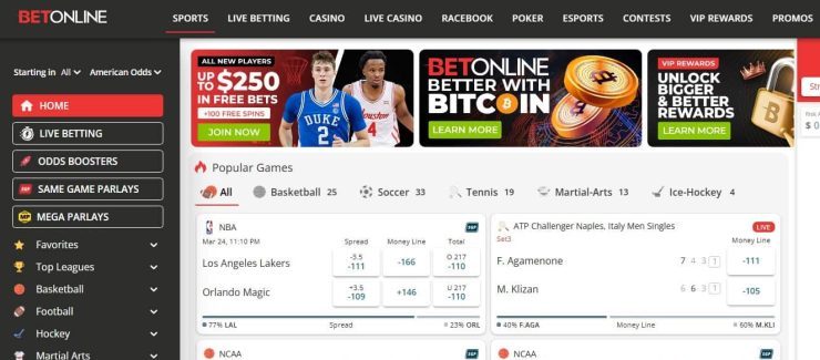 california sportsbooks betonline odds
