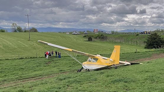 small plane crash land Augusta County