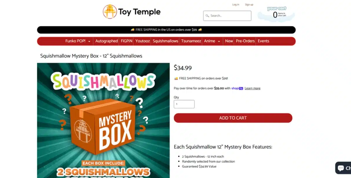 Toy Temple Mystery Boxes