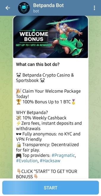 Telegram Casinos BetPanda