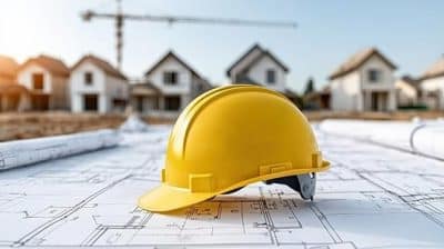 hard hat construction home house workforce housing