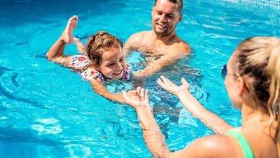 summer pool family child