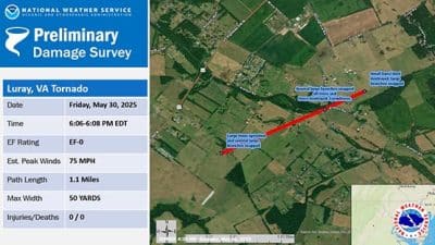 NWS luray tornado may 2025