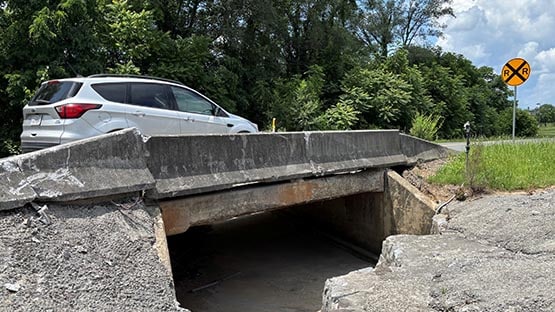 hburg country club road culvert bridge repair