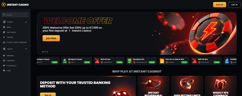 instant casino