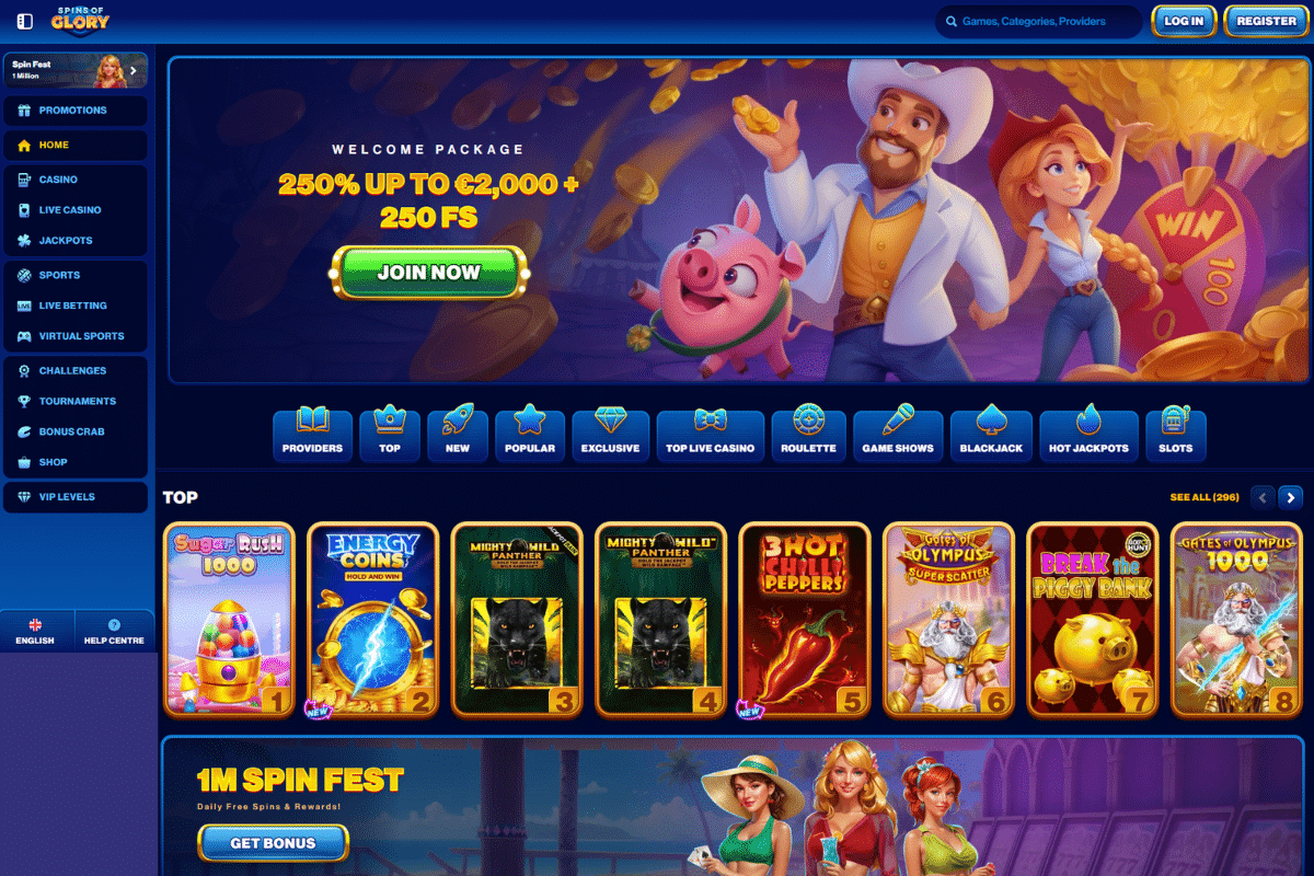 Spins of Glory Nejlepší Online Casino