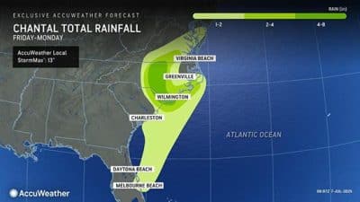 chantal rainfall