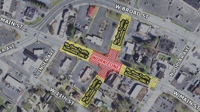 work zone map columbia gas